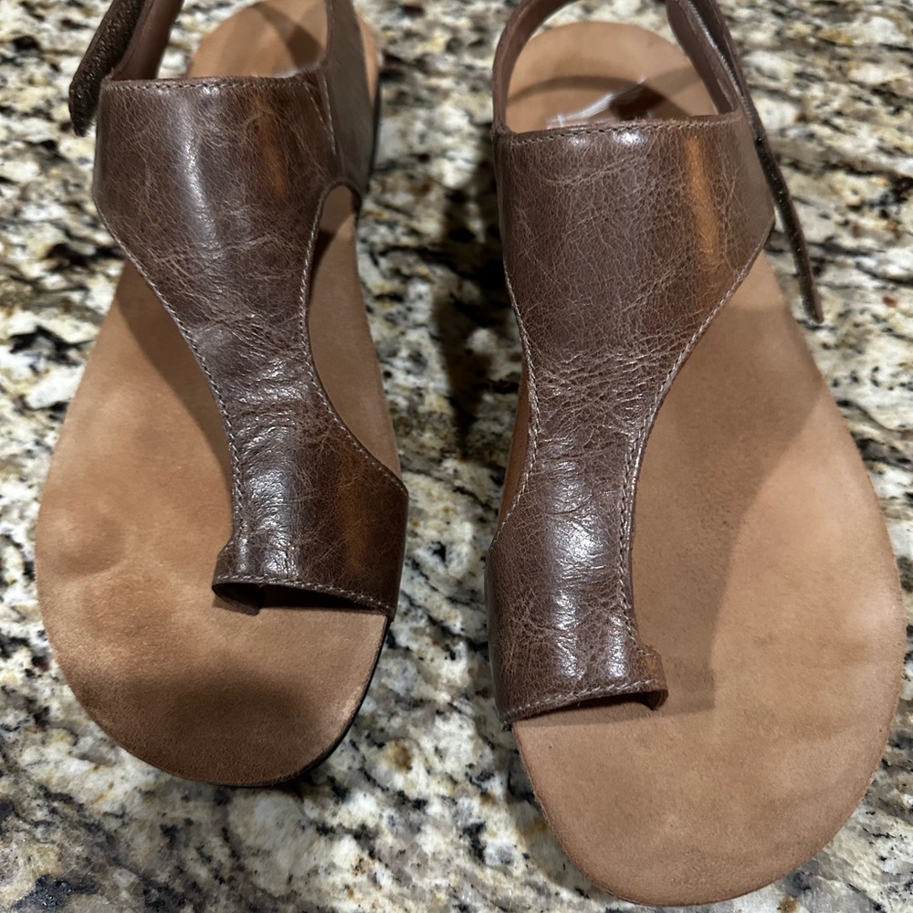Dansko Brown Sandals with Wide Straps and Comfortable Footbed